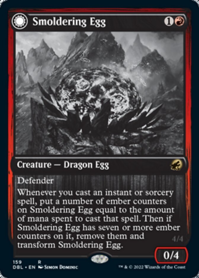 Smoldering Egg // Ashmouth Dragon front