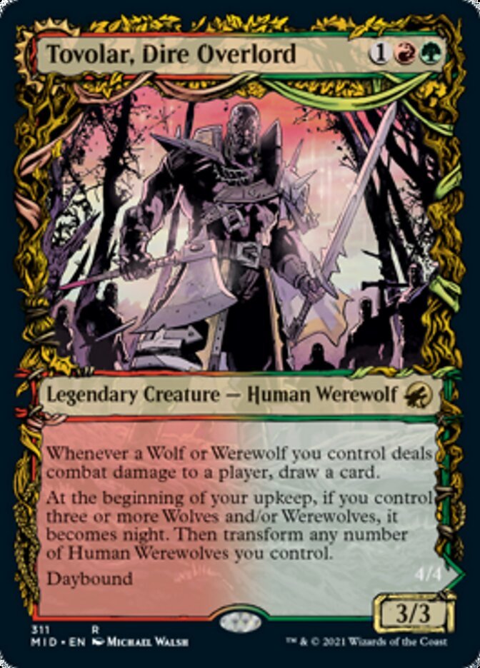 Tovolar, Dire Overlord // Tovolar, the Midnight Scourge (Showcase) front