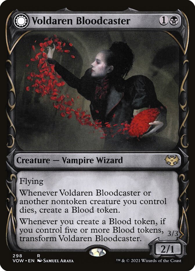 Voldaren Bloodcaster // Bloodbat Summoner (Showcase) front