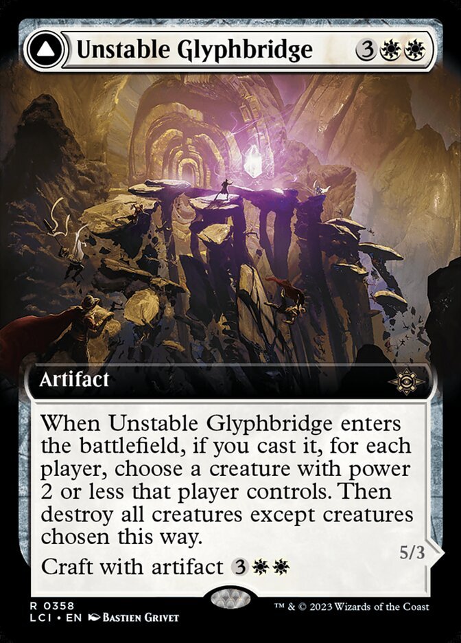 Unstable Glyphbridge // Sandswirl Wanderglyph (Extended Art) front
