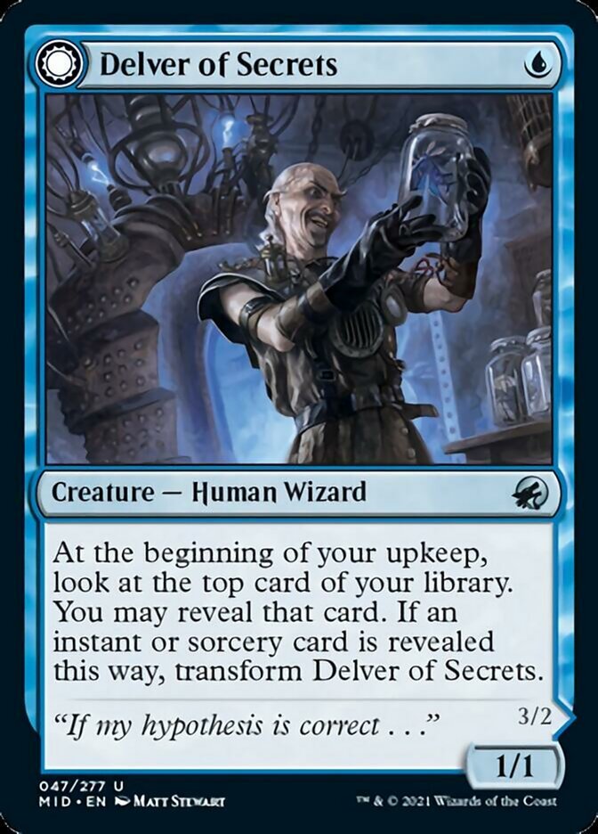 Delver of Secrets // Insectile Aberration front