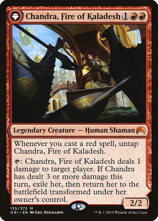 Chandra, Fire of Kaladesh // Chandra, Roaring Flame front