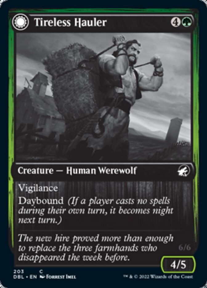 Tireless Hauler // Dire-Strain Brawler front