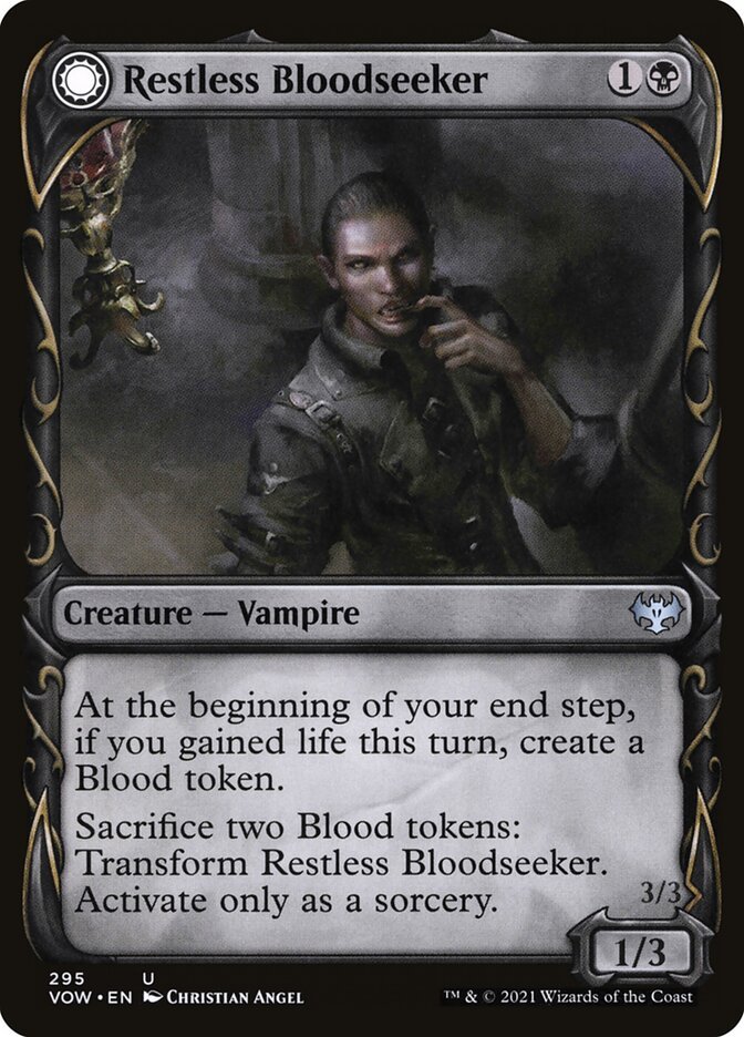Restless Bloodseeker // Bloodsoaked Reveler (Showcase) front