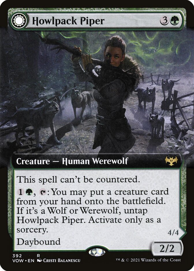 Howlpack Piper // Wildsong Howler (Extended Art) front