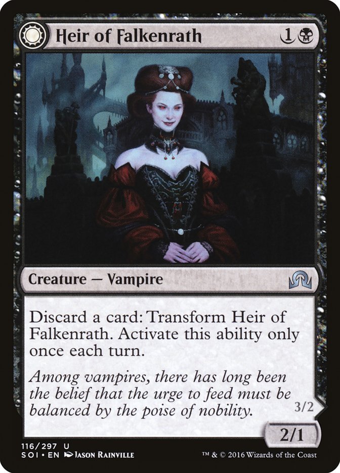 Heir of Falkenrath // Heir to the Night front