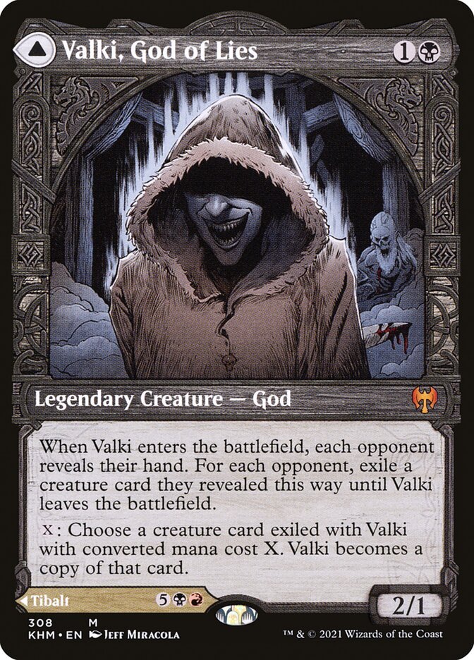 Valki, God of Lies // Tibalt, Cosmic Impostor (Showcase) front