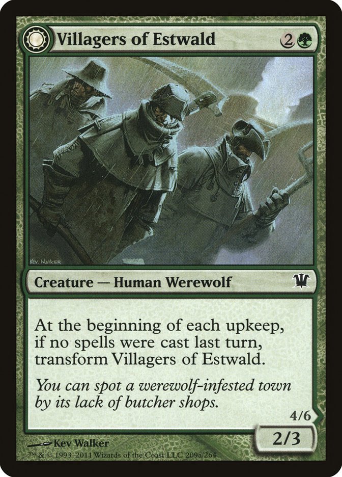 Villagers of Estwald // Howlpack of Estwald front