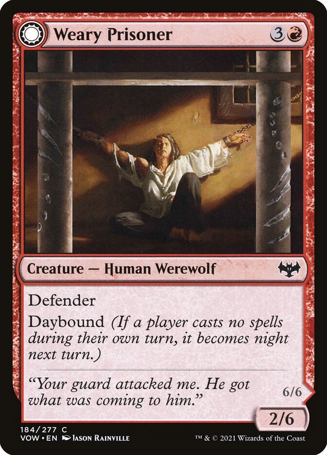 Weary Prisoner // Wrathful Jailbreaker front