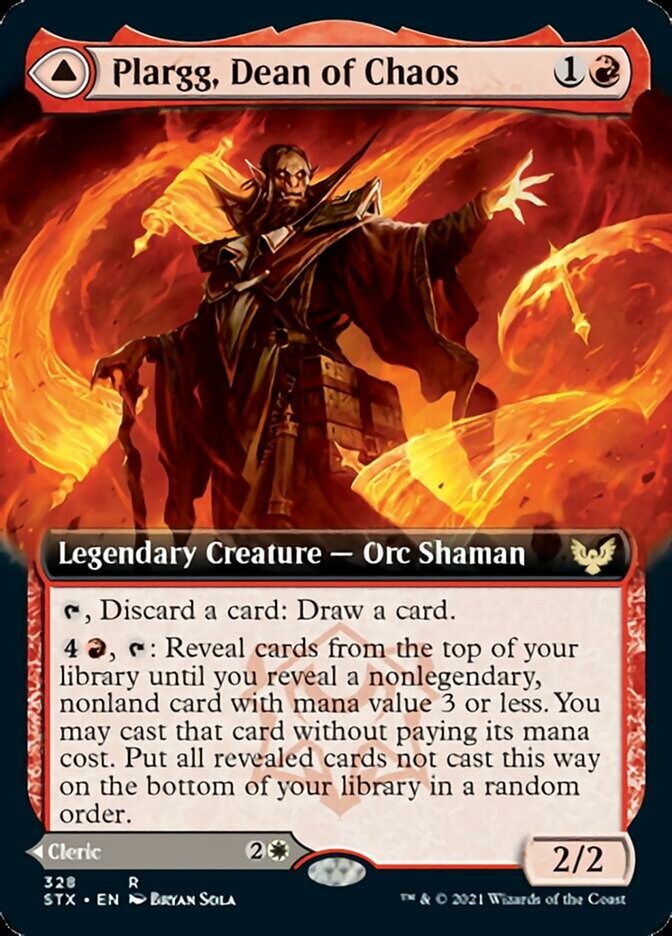 Plargg, Dean of Chaos // Augusta, Dean of Order (Extended Art) front
