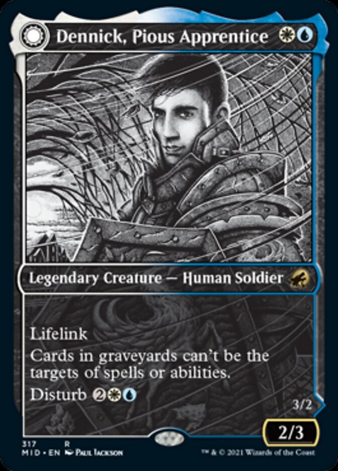 Dennick, Pious Apprentice // Dennick, Pious Apparition (Eternal Night) front