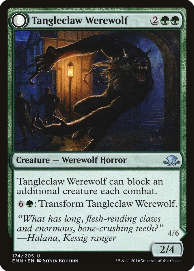 Tangleclaw Werewolf // Fibrous Entangler front