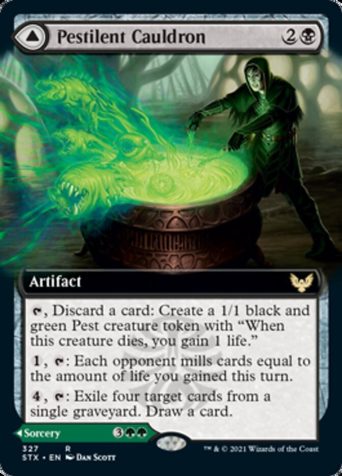 Pestilent Cauldron // Restorative Burst (Extended Art) front