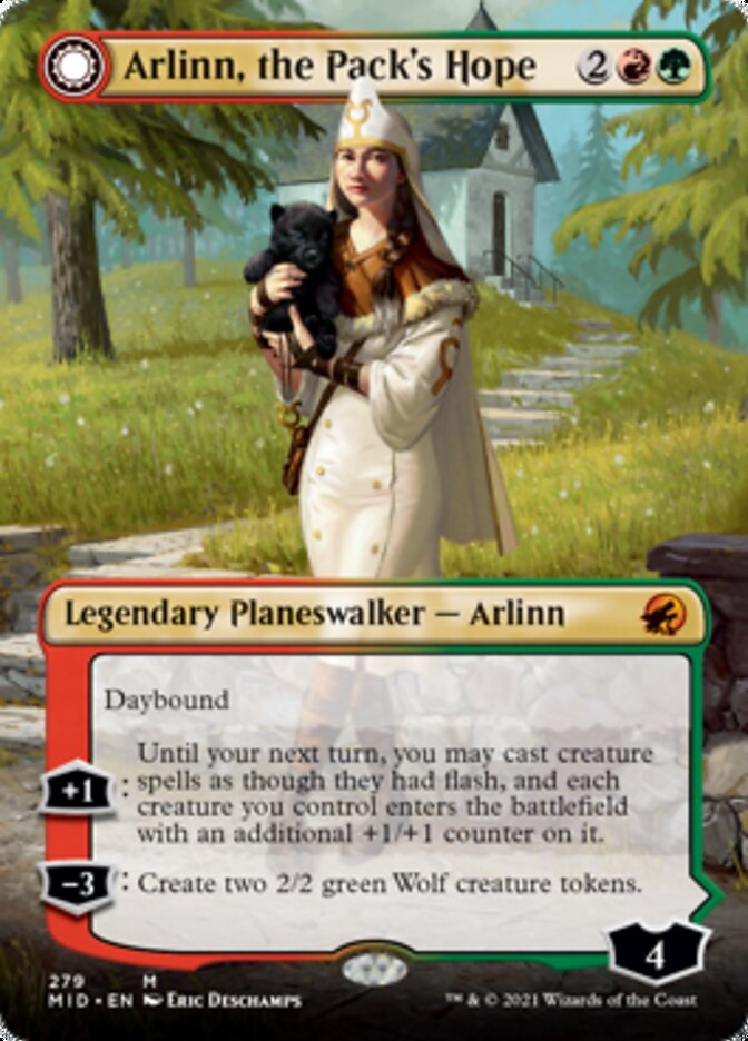 Arlinn, the Pack's Hope // Arlinn, the Moon's Fury (Borderless) front