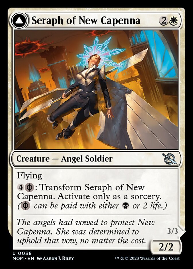 Seraph of New Capenna // Seraph of New Phyrexia front